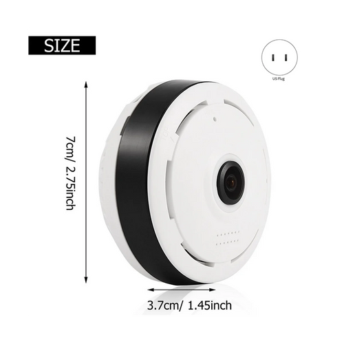 Cámara CCTV 360° Panorámica HD con Control Remoto