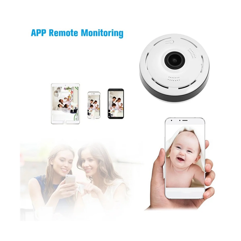 Cámara CCTV 360° Panorámica HD con Control Remoto
